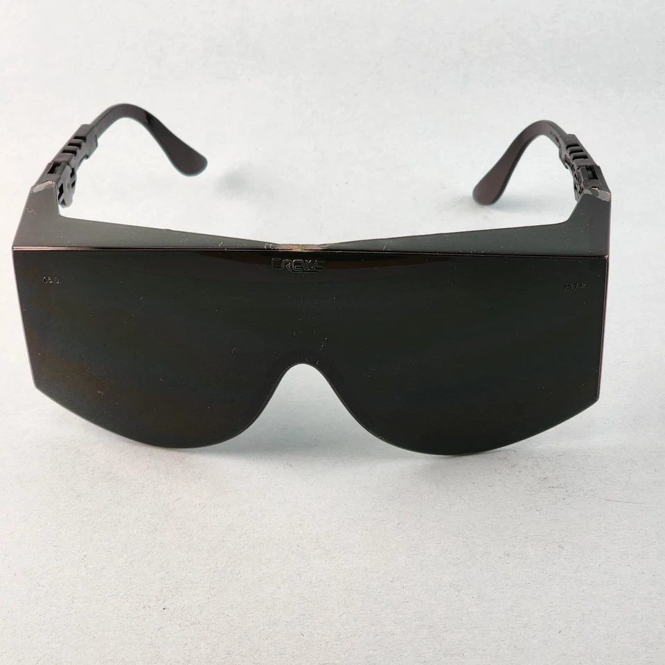 Gafas de seguridad para soldadura Crews Tacoma 5,0 lentes verdes brazos ajustables marco XL OTG Foto 2 de 4