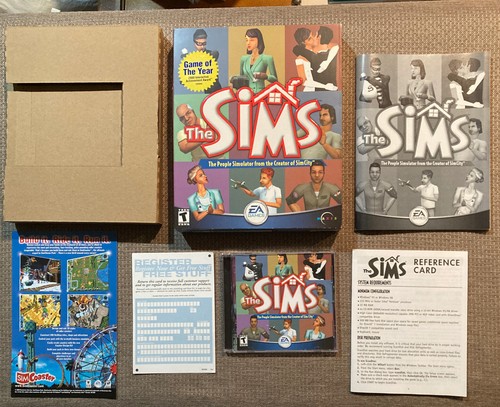 The Sims PC Big Box Game First Edition / First Cover Very RARE Complete EA - Picture 4 of 12