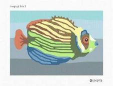 Tropical Fish 3 Needlepoint Kit or Canvas