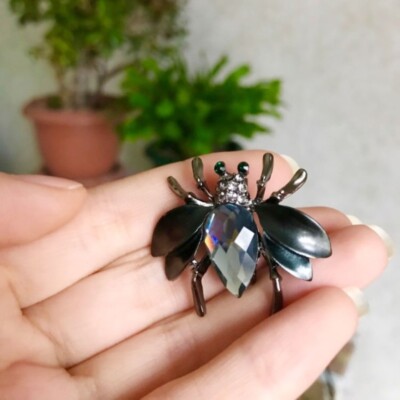 Vintage Animal Brooch Pins Set - Crystal Rhinestone Insect Pins For Women Fashion Accessories