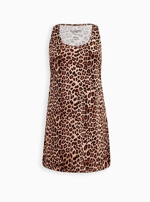 Torrid Racerback Sleep Gown Super Soft Leopard Multi 3 3X 22 24 #B91664