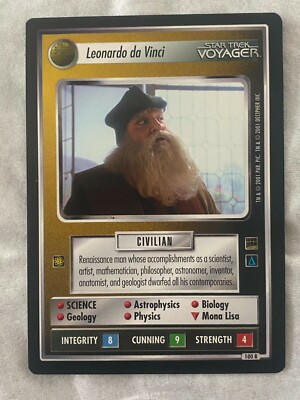 Star Trek CCG 1E Holodeck Adventures LEONARDO de VINCI RARE NEVER PLAYED