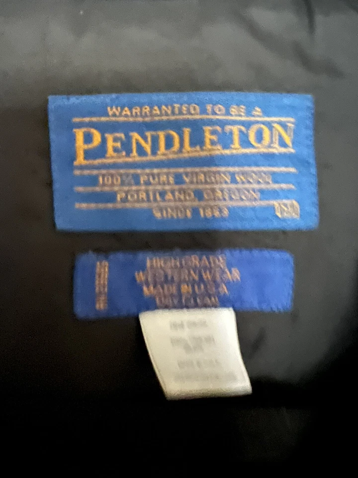 VTG Pendleton Coat Mens Medium Black Virgin Wool High Grade Western Wear Native - Image 3 of 4