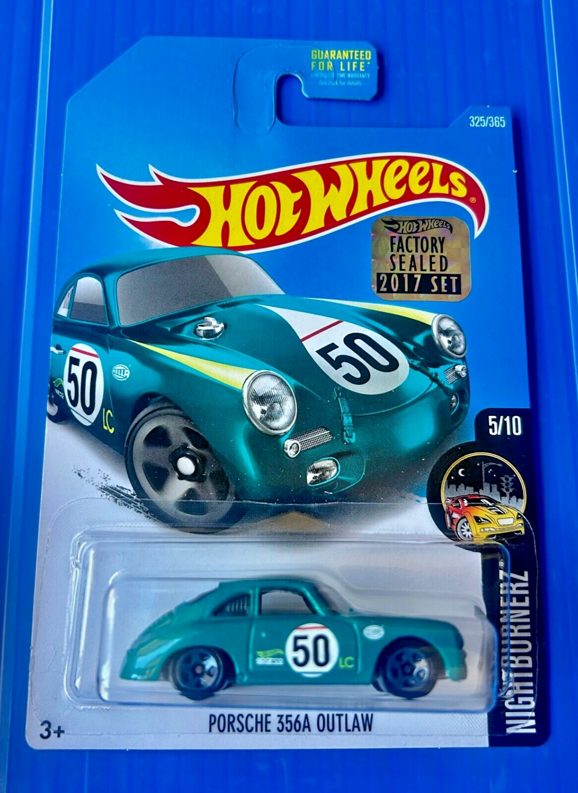 2017 Hot Wheels Porsche 356A Outlaw Night burnerz Factory Sealed Sticker Rare