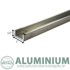 Spezialmetalle 1 Zoll x 1/2 Zoll Aluminium U-Kanal Verkleidung x 1/8 Zoll Wand | Hergestellt in Gro&szlig;britannien