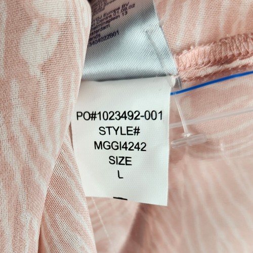 NWT NYDJ Lilibet Blouse Womens Large Pink Floral Peasant Cottage Casual Sheer - Picture 13 of 13