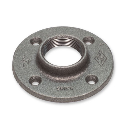 1-1/2" BLACK MALLEABLE IRON FLOOR FLANGE fitting pipe npt