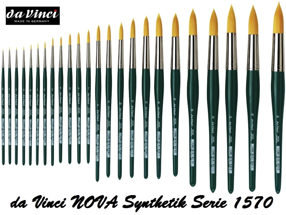 da Vinci Serie 1570 NOVA Aquarellpinsel golden Synthetik Größen 10/0 bis 30 - Bild 1 von 1