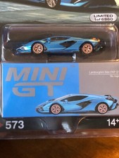 Mini GT 1/64 Lamborghini Sian FKP 37 Blu Aegir MiJo Exclusives 