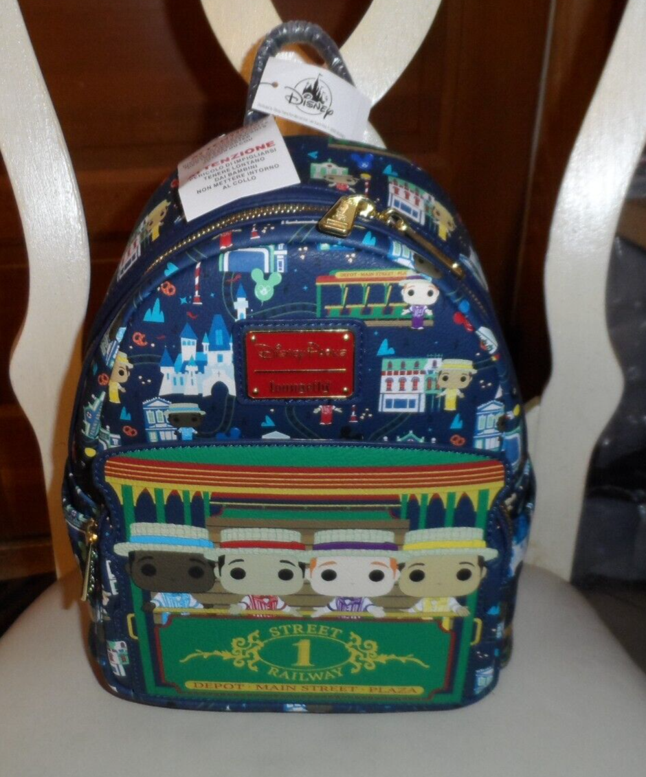 DISNEY PARKS LOUNGEFLY NWT BACKPACK DAPPED DAN MAIN STREET USA Disney Parks Dapper Dan Loungefly Mini Backpack Funko Pop  main image 4