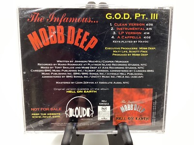 THE INFAMOUS MOBB DEEP - G.O.D. Pt. III Mega Rare OOP PROMO CD  NEW SEALED 