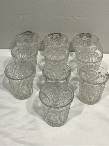 10 Vintage US Glass Massachusetts Whiskey Shot Glasses - Picture 2 of 11