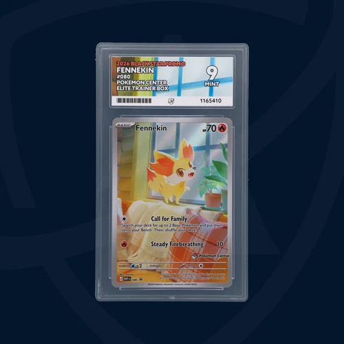Graded ACE 9 - Fennekin - Black Star Promo - 080 - PKC Stamp ETB #2