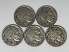 1929-S 1935 1936 1937 1937-D Buffalo Nickel Lot of 5