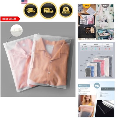 Clothing Packaging Bags 100pcs Waterproof Zipper Storage Bags for Travel and ...