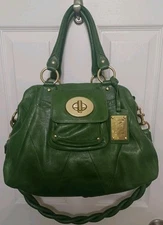LIMITED EDITION Coach Kira Quilted Leather Satchel In Emerald 13930 |MSRP $898