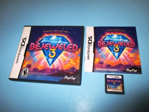 Bejeweled 3 (Nintendo DS) Lite DSi XL 3DS 2DS w/Case & Manual