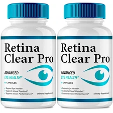 Retina Clear Eye Supplement Capsules  Advanced Formula (2 Pack)