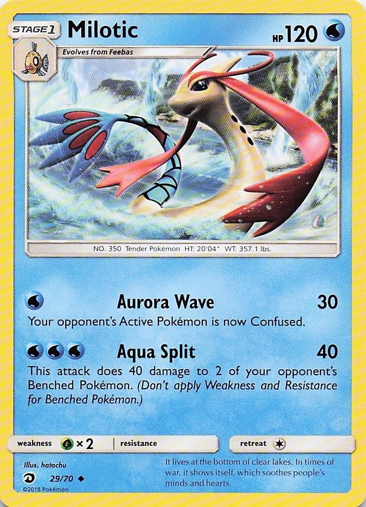 Milotic 29/70 Uncommon Dragon Majesty Pokemon Lightly Played