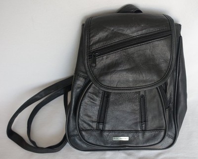 Damen Leder Rucksack MARC CHANTAL schwarz 25 x 28 cm