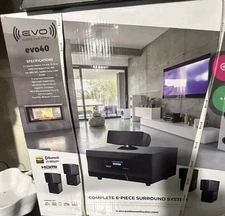 Evo Home Theater Evo40: Complete 6 Piece Set Surround System w/ Bluetooth, HDMI