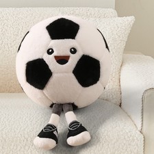 Stepxi Cute Soccer Ball Plush Toy Pillow, Soft Stuffed Animal 11 inch,