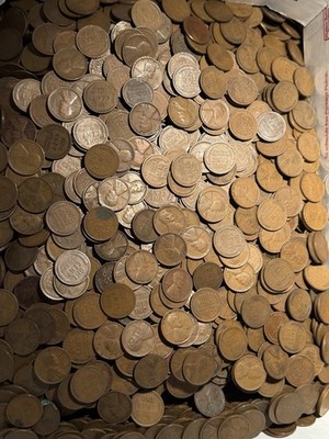 1920-1929 Lincoln Wheat Cent Penny Lot of 100 PDS Mint Marks Twenties 1920 s