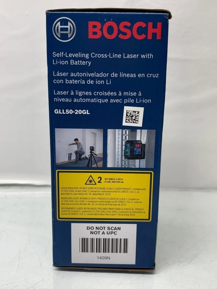 Bosch 65 ft. Batería de doble potencia haz verde autonivelante nivel láser cruzado Foto 3 de 4