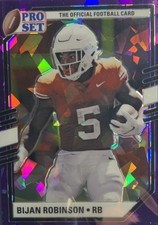 2022 Leaf Pro Set Draft - Metal Bijan Robinson #PSB-BR1 Purple Mojo (RC)