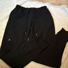 Barco One Black Scrub Pants Size S Elastic Waist Drawstring Poly/Spandex BOP513