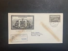 Canada 1946 Registered FDC 1st day cover 14-cent definitive Peace WW II ? Cachet