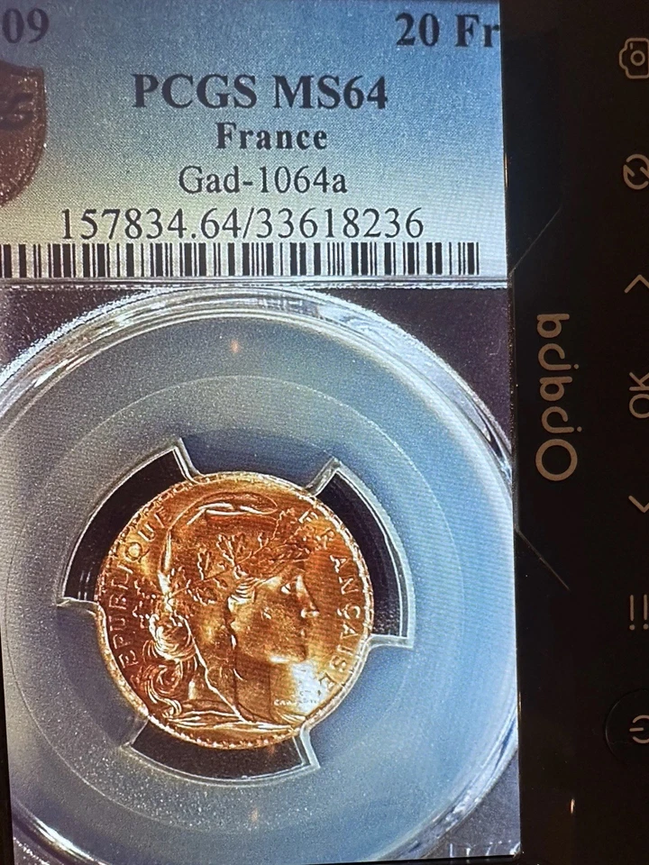 France 20 Francs, 1909 - Image 2 of 2