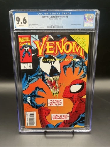 Venom: Lethal Protector #6 (Marvel Comics July 1993) CGC Graded 9.6  Wht Pgs