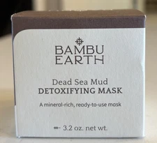 Bambu Earth Dead Sea Mud Detoxifying Mask Mineral-Rich w/Tea Tree Oils 3.2oz NIB