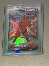 2024-25 Topps Chrome - Aqua Refractor #194 Jonathan Mogbo RC #/199 Raptors NM+