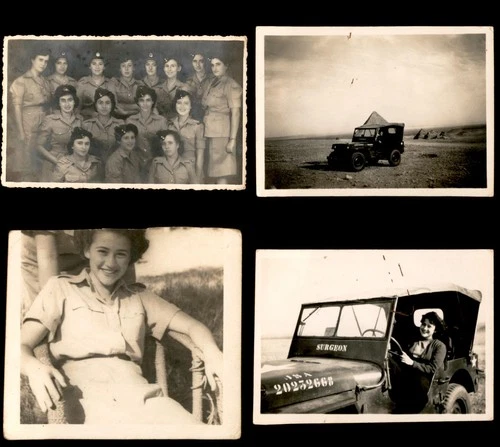 Judaica 4 Rare Old Photos Jewish Woman Soldier in British Army  WAAF  WW2