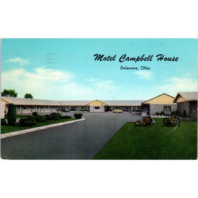 #ad #ad Motel Campbell House Delaware Ohio 1961 Original Postcard TJ7 RP2 $8.50