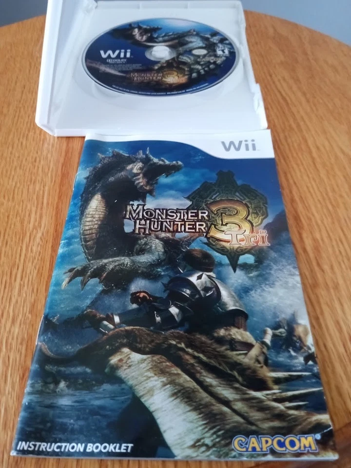 Monster Hunter 3 Tri ( Nintendo Wii, 2010) Complete w/ Manual CIB - Capcom - Image 3 of 4
