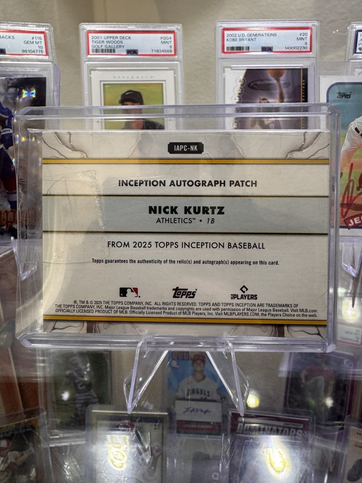 Topps Inception 2025 Nick Kurtz Athletics RC Auto Patch Red #IAPC-NK /99 view 3