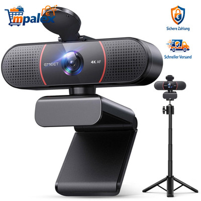 4K UHD Webcam mit PDAF Autofokus Dual Mikrofon Streaming Kamera für Zoom Teams