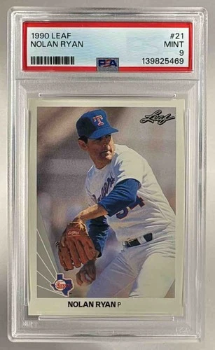 139825469 Nolan Ryan 1990 Leaf #21 PSA 9