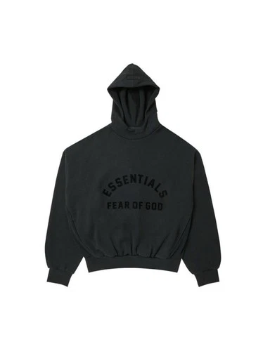 NWT Fear of God Essentials Hoodie Jet black 192sp232050f ATHENTIC Fast  shipping