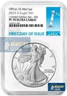 2025 S Proof $1 American Silver Eagle NGC PF70UC FDI First Day LIMITED Edition @
