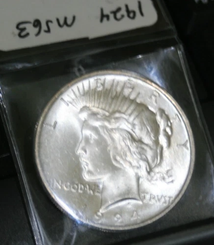1924 Peace Silver Dollar $1 Blaze White MS++