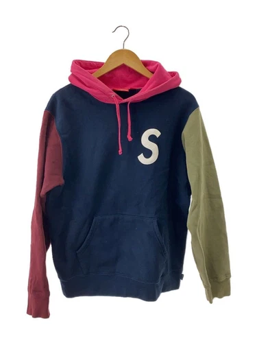 Felpa Supreme con cappuccio L cotone multicolore usata