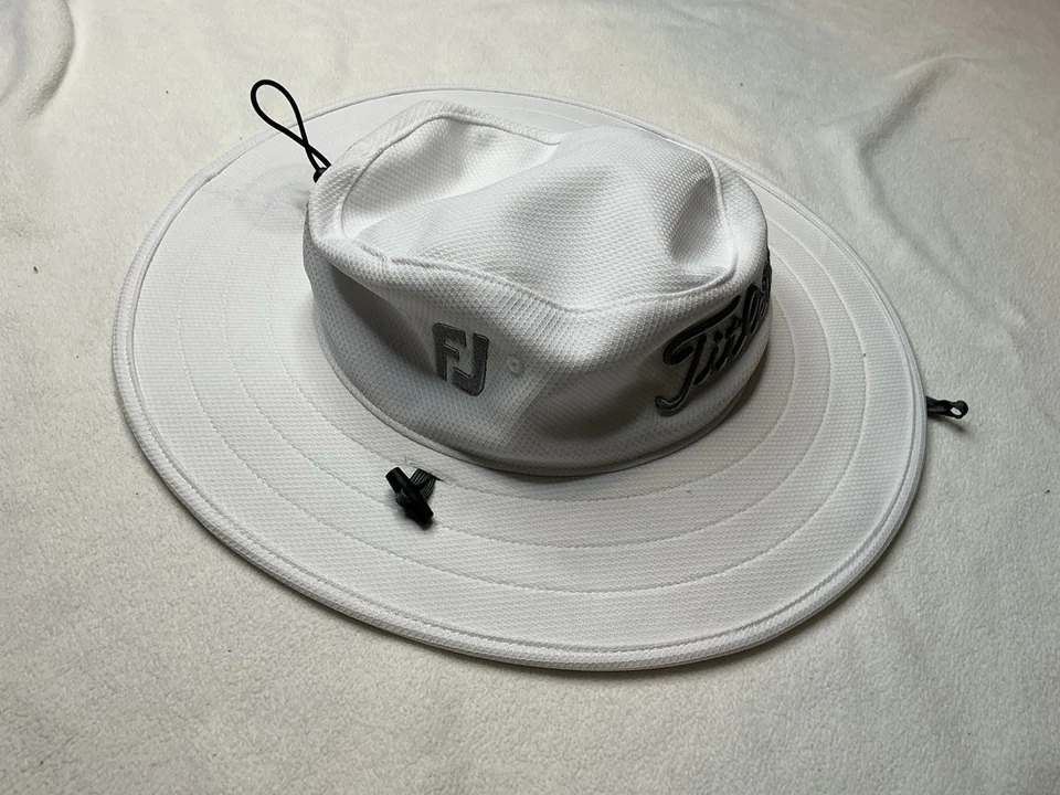 Titleist Pro V1 FootJoy Golf Aussie Tour Adjustable Sun Bucket Hat One Size - Image 3 of 4