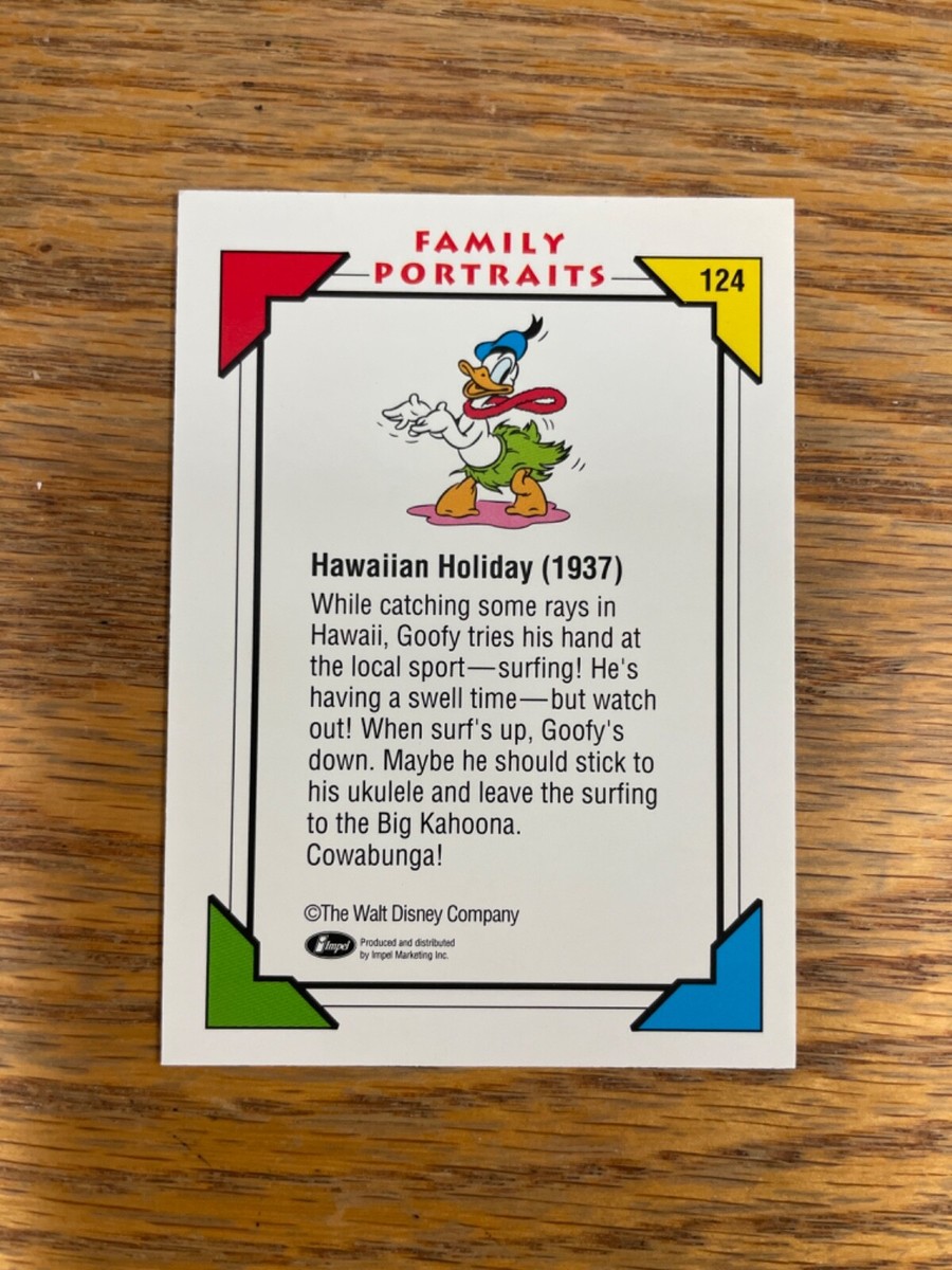 1991 Impel walt Disney family portrait trading card #124 goofy