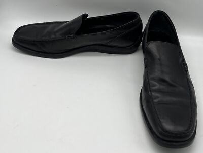 Tod's Men's Black Leather Sip-On Casual Driving Loafer sz 10