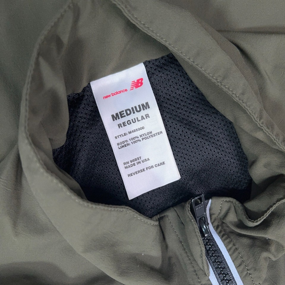 Marines Jacket Mens Medium Army Green New Balance Windbreaker Semper
