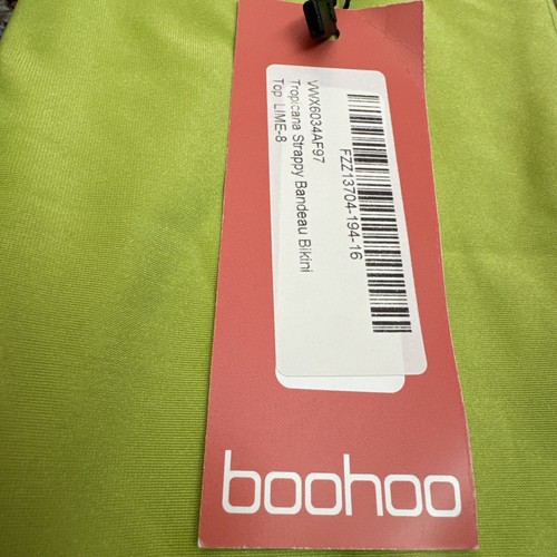 Boohoo Women’s Tropicana Hipster Two Piece Bikini Size 6 Bottom Size 4 Top - Picture 5 of 9